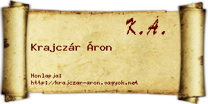 Krajczár Áron névjegykártya
